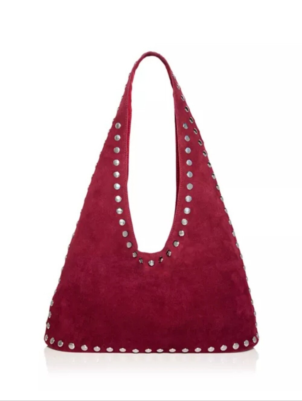Aqua Studded Suede Hobo Bag - Picture 2 of 7